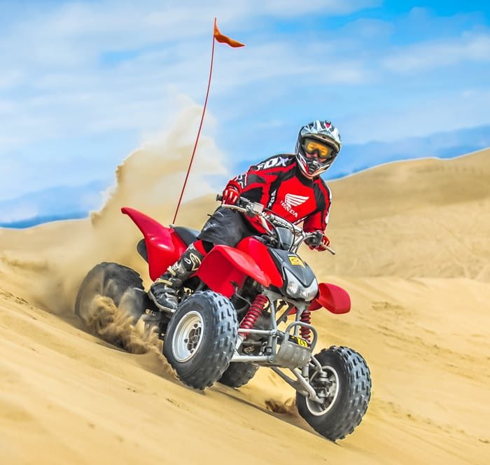 Guest riding in Palm Springs on a sports ATV